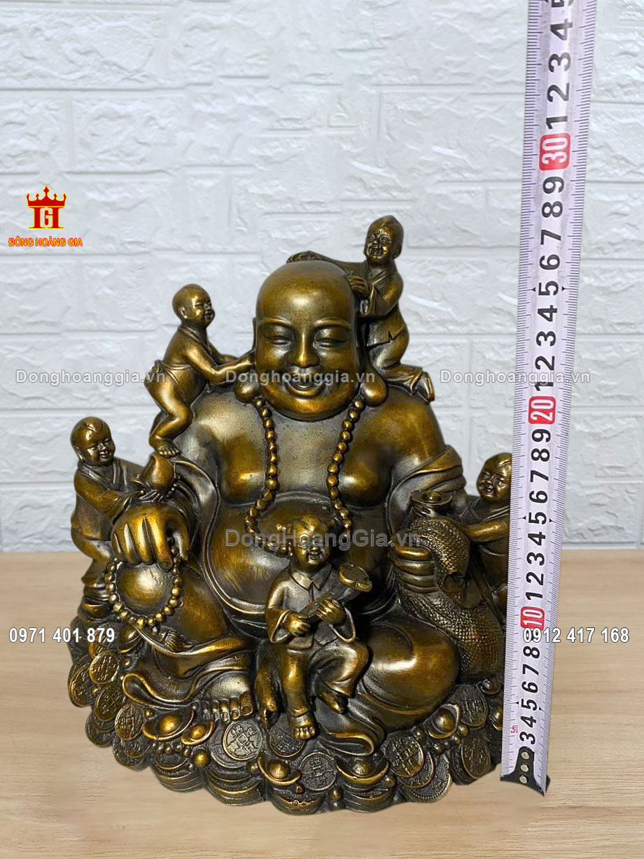 Nguyên liệu đúc tượng Di Lặc Ngũ Phúc là đồng vàng nguyên chất loại I